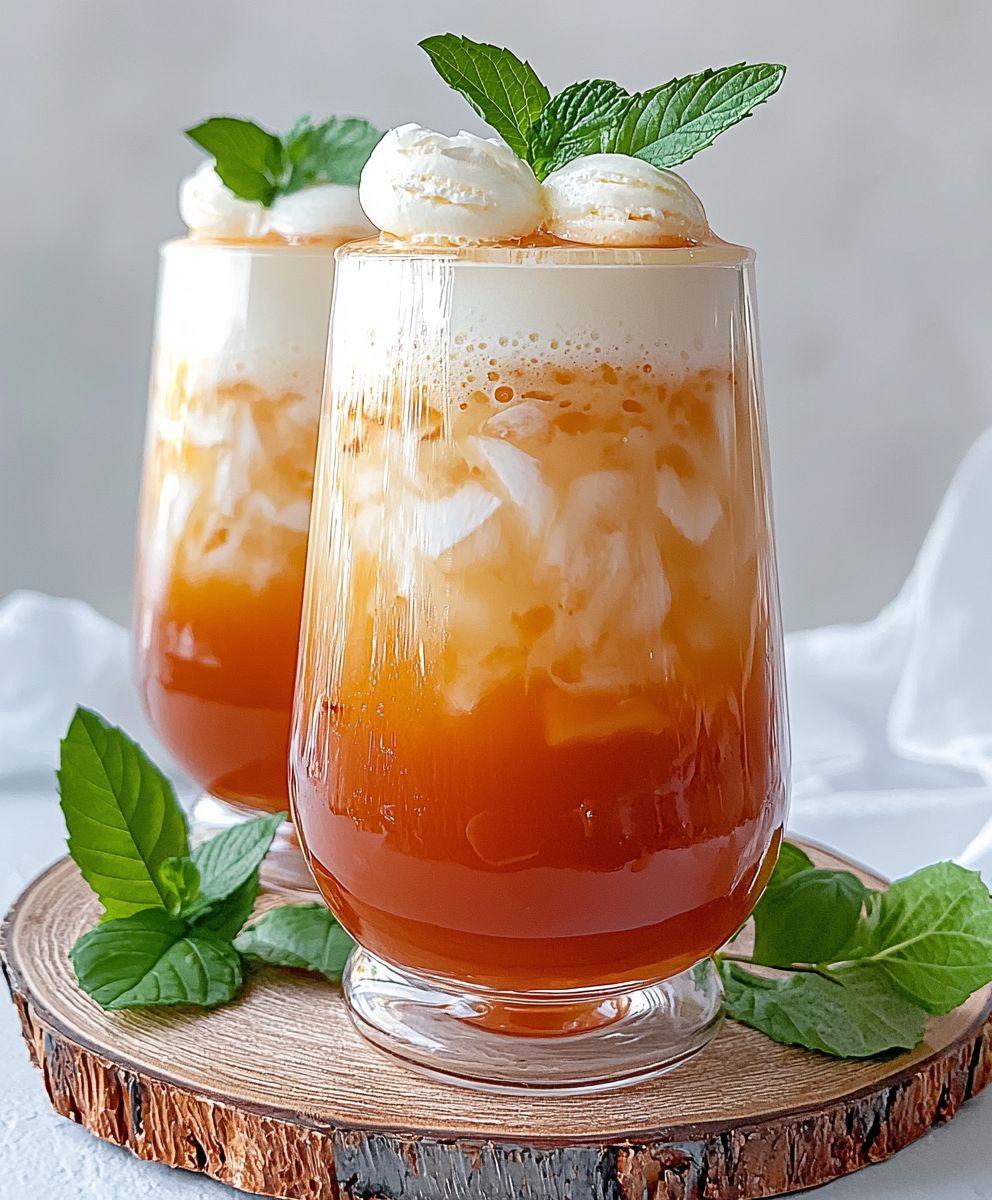 Coconut Macaron Thai Iced Tea