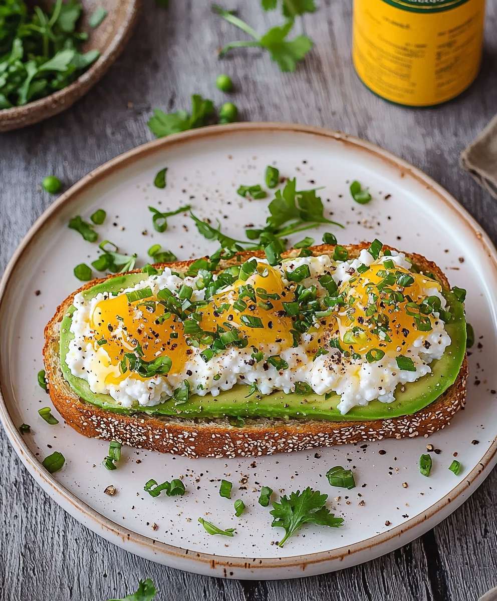 Avocado Toast with Cottage Cheese