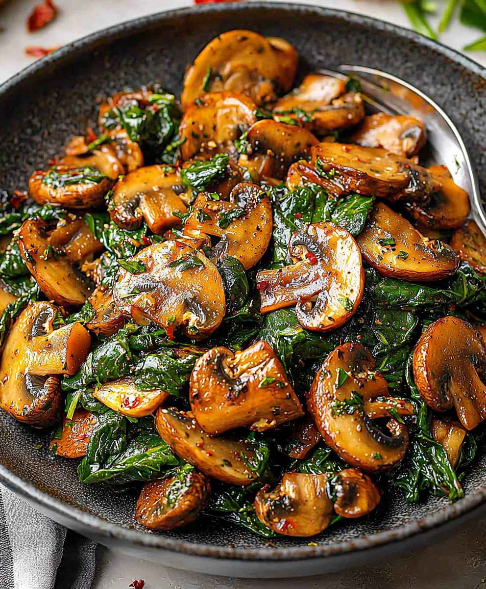 Sautéed Spinach and Mushroom