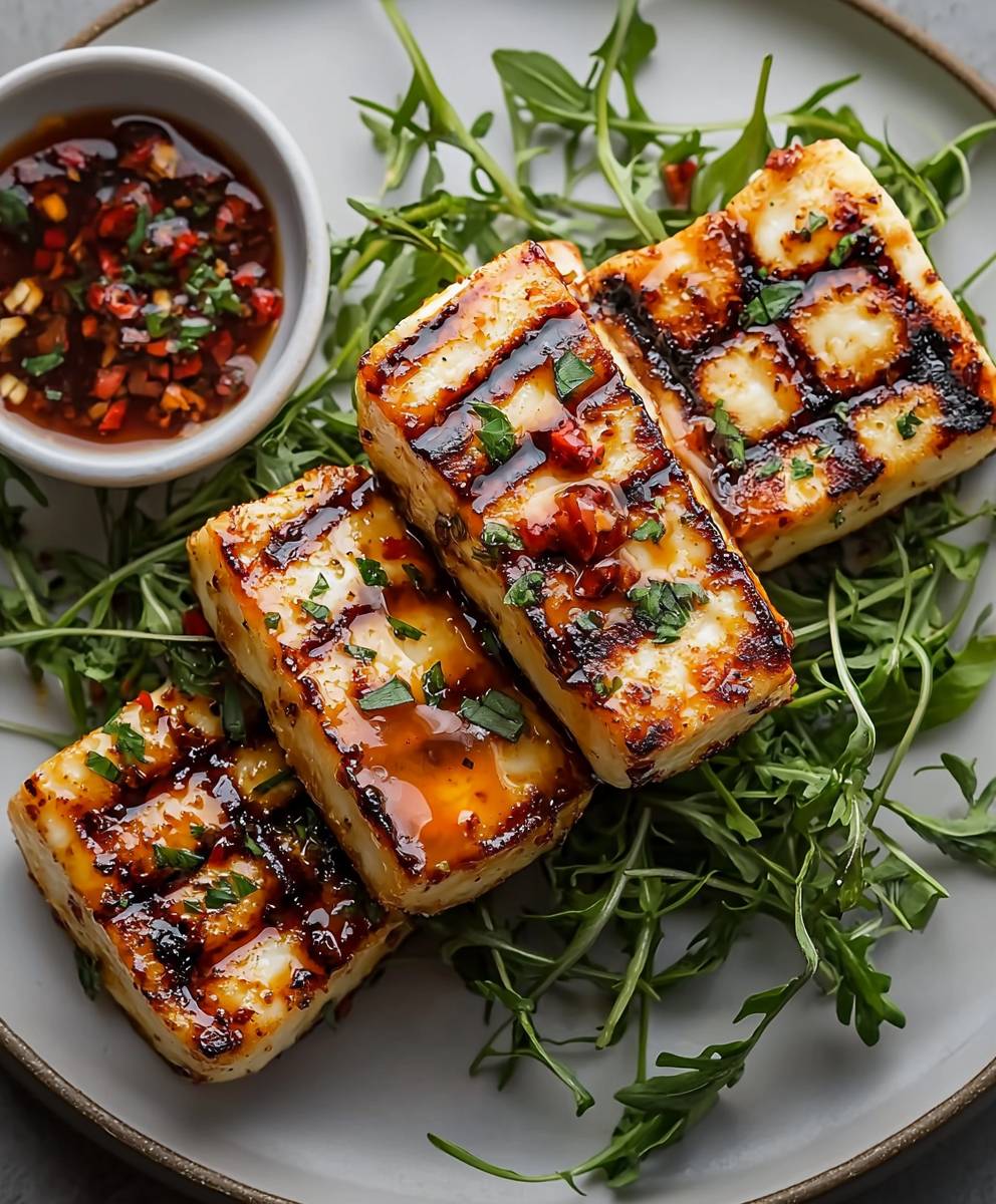 Grilled Halloumi with Chilli Glaze