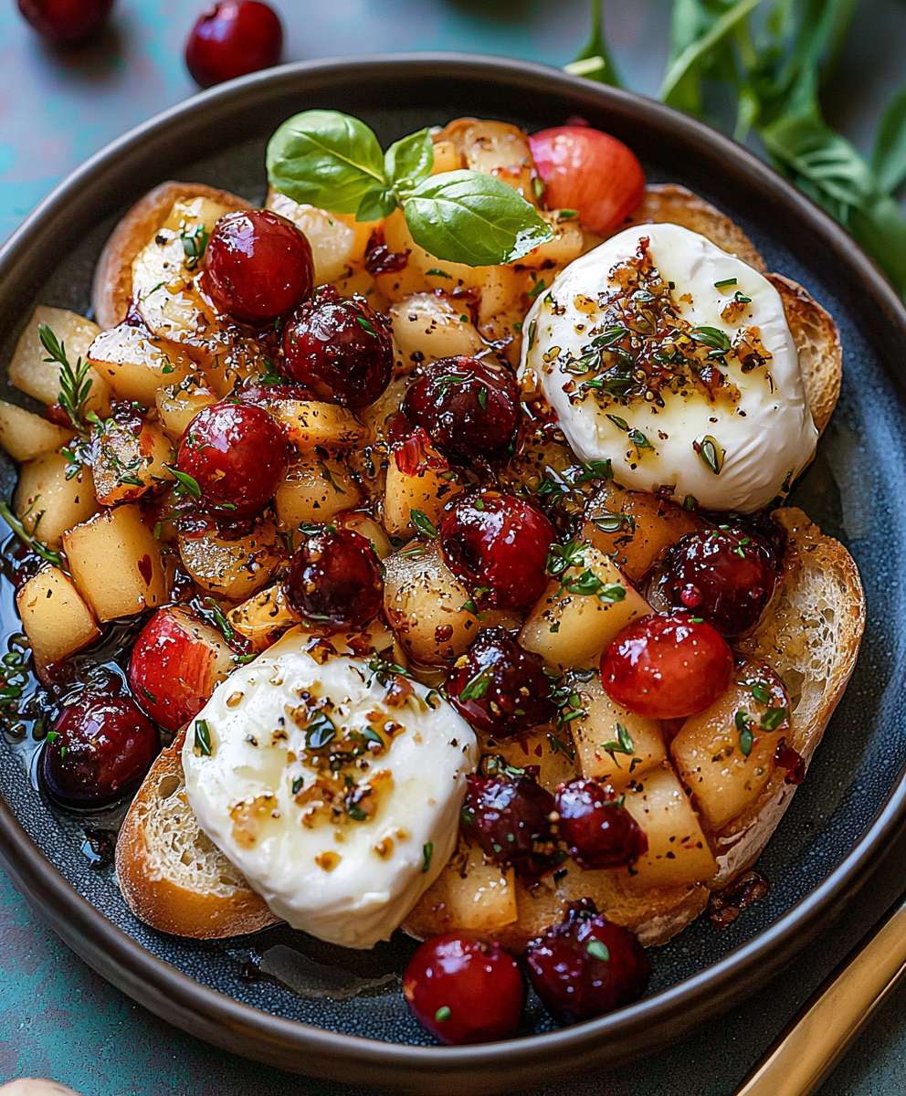 Cranberry Apple Brie Crostini