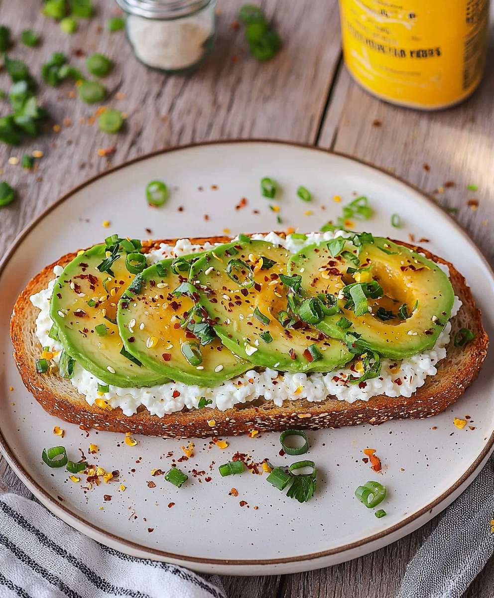 Avocado Toast with Cottage Cheese