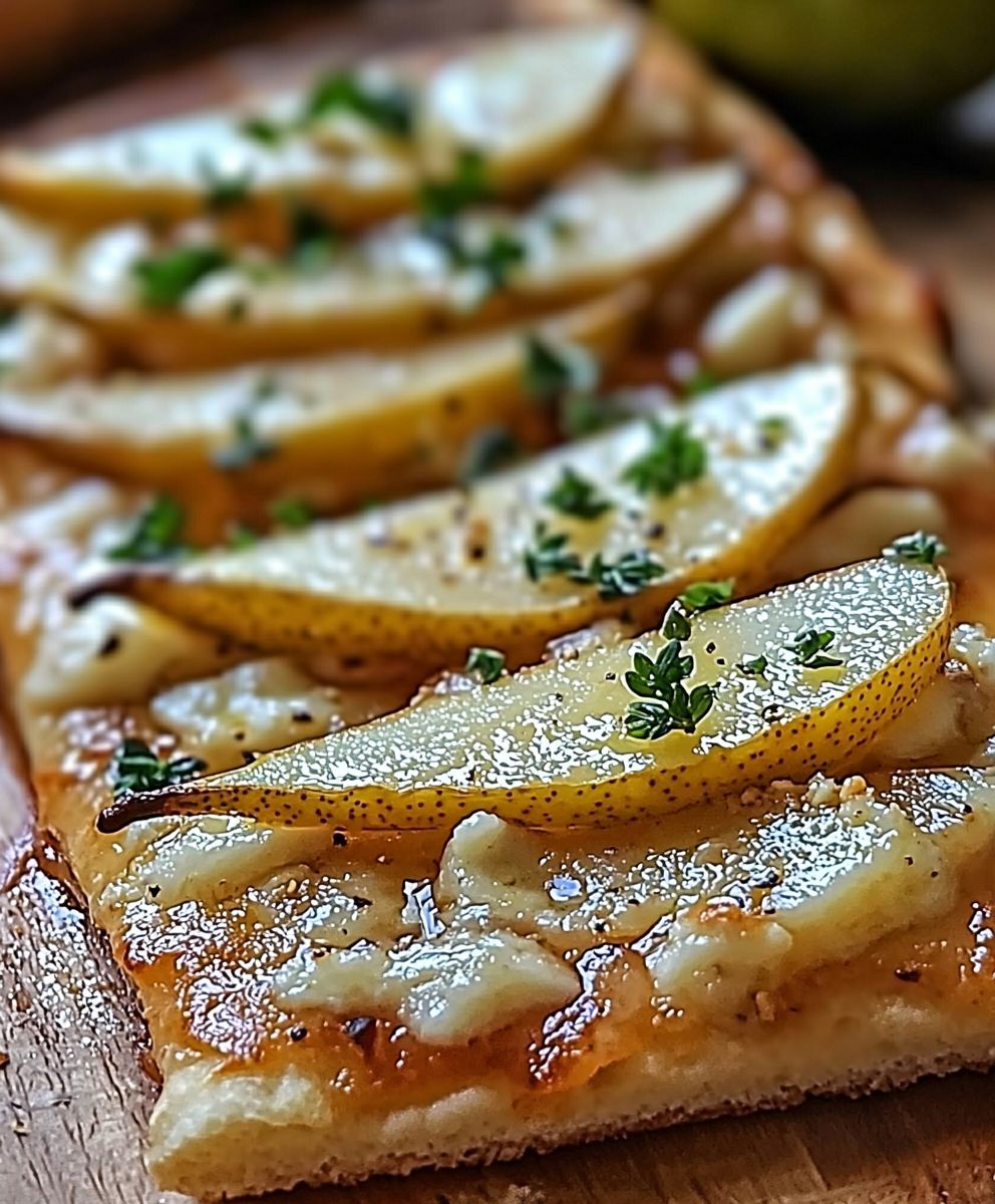 Pear Gorgonzola Flatbread