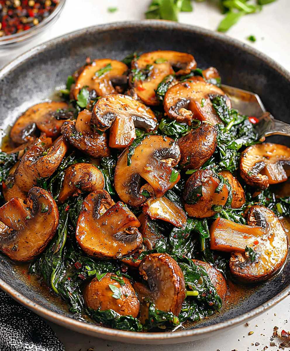 Sautéed Spinach and Mushroom