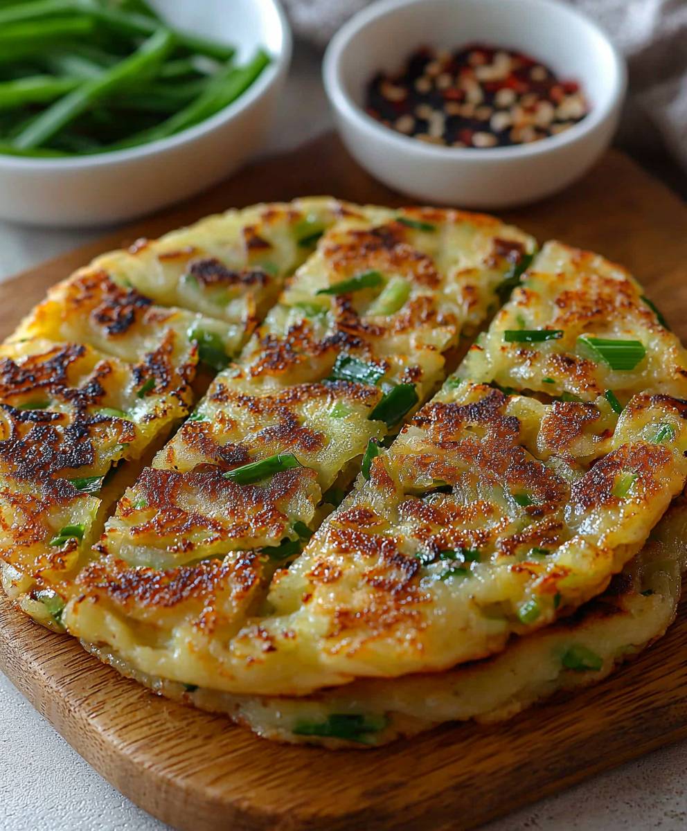 Koreanische Frühlingszwiebel Pfannkuchen