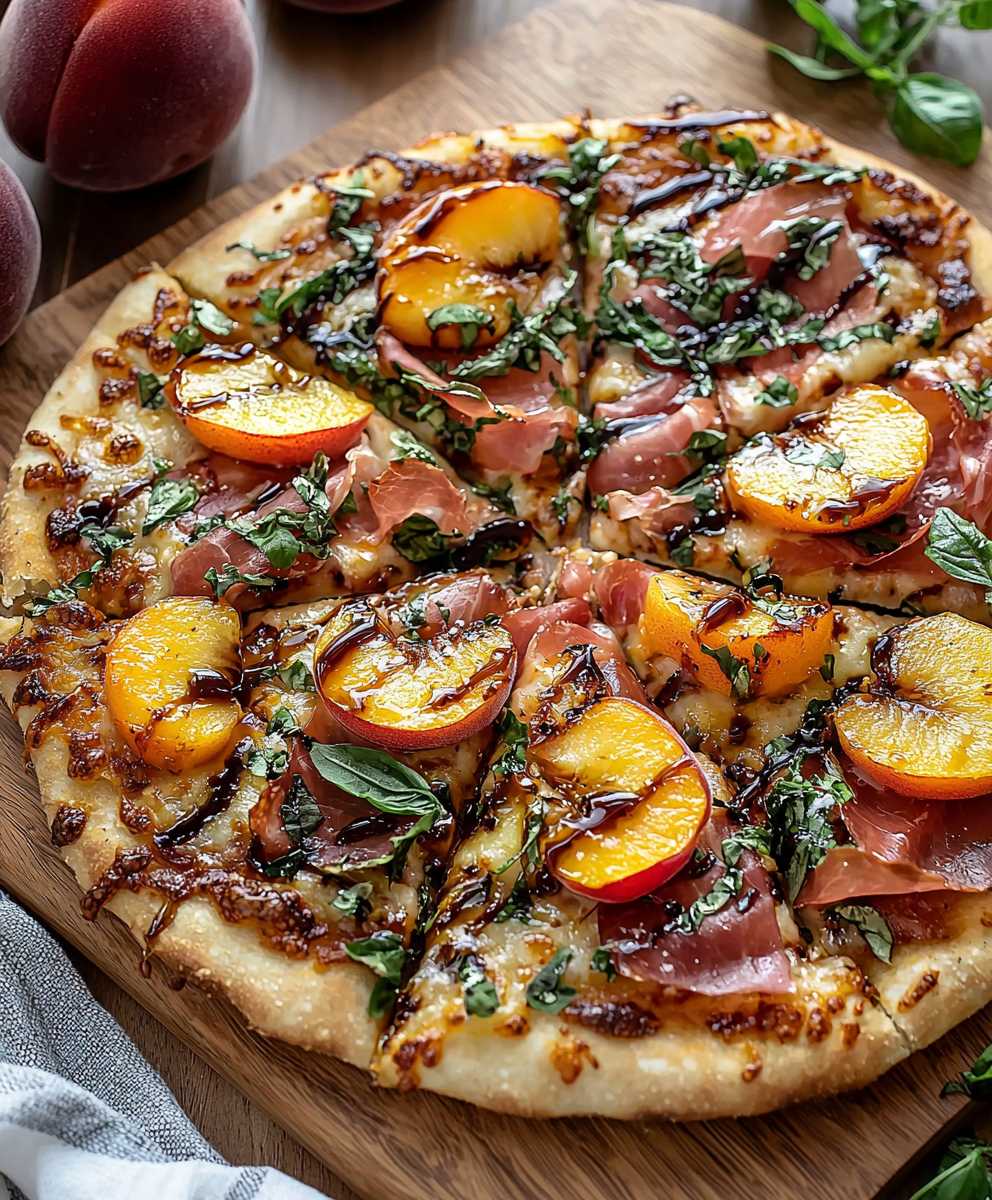 Peach Prosciutto Pizza