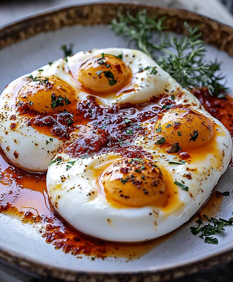 Turkish Eggs Cilbir