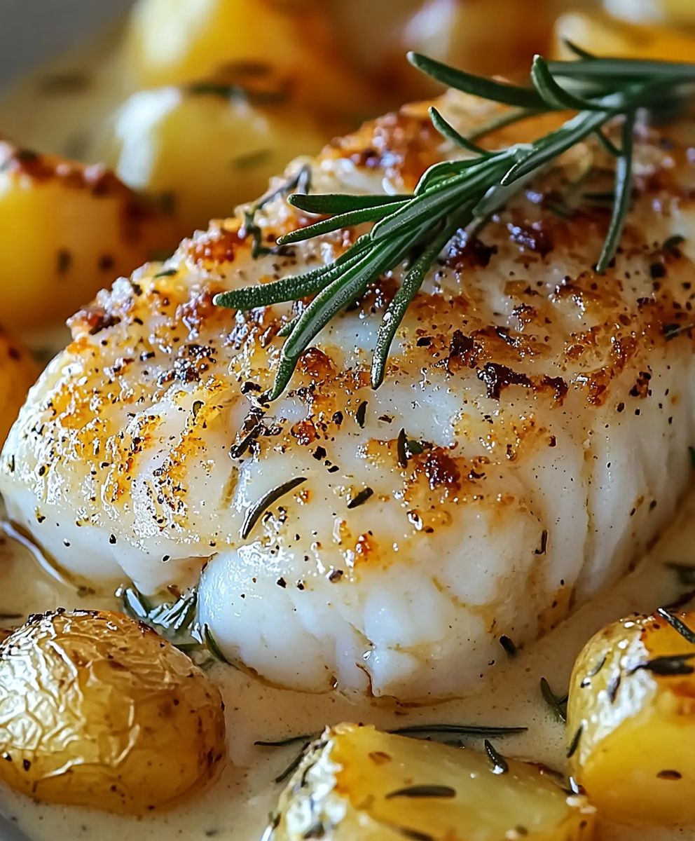 Cod Potatoes Rosemary Cream Sauce