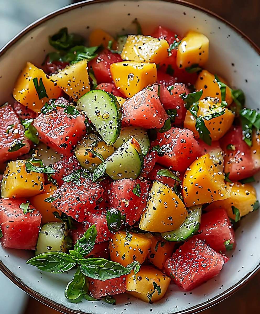 Peach Watermelon Salad