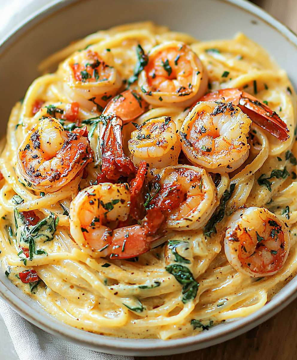 Tuscan Shrimp Linguine