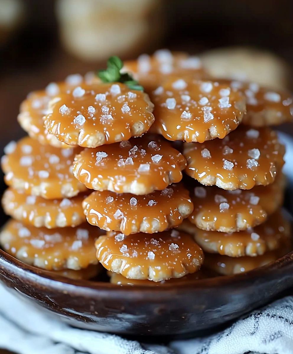Salted Caramel Cracker Bites