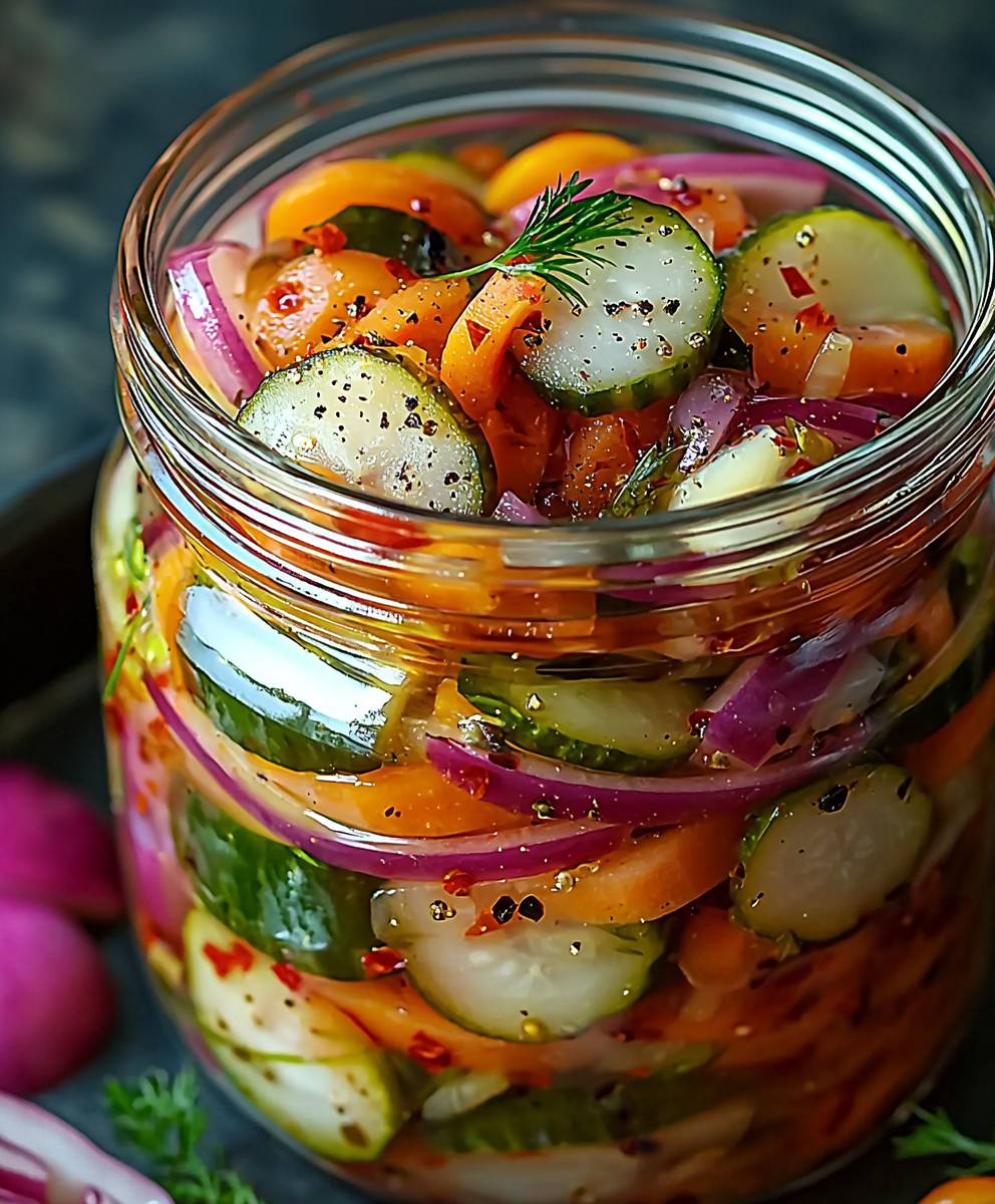 Refrigerator Pickled Vegetables