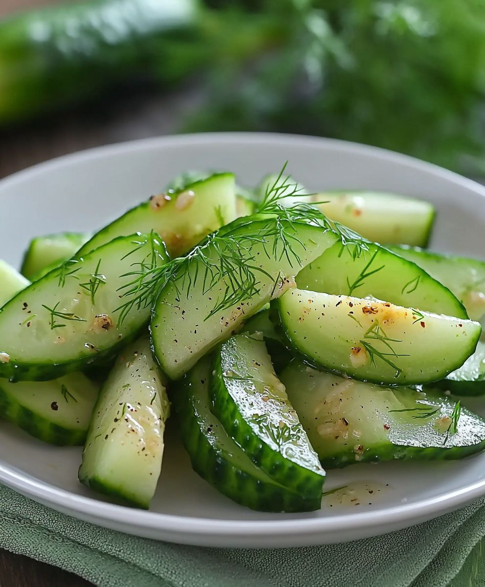 Garlic dill cucumbers