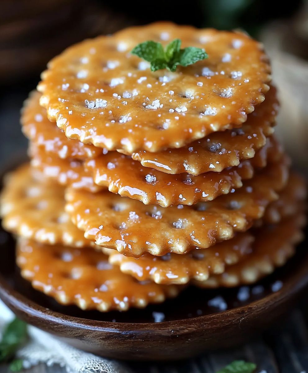 Salted Caramel Cracker Bites