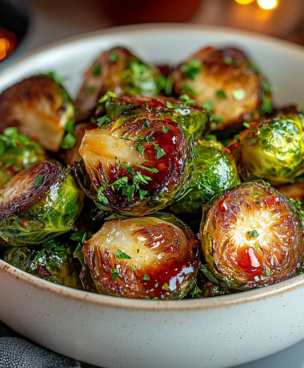 Sriracha Air Fryer Brussels Sprouts