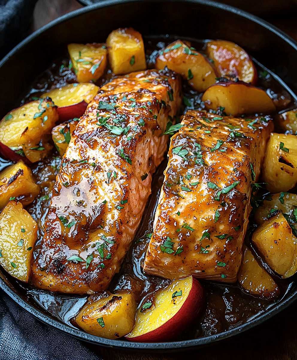 Bourbon Peach Salmon