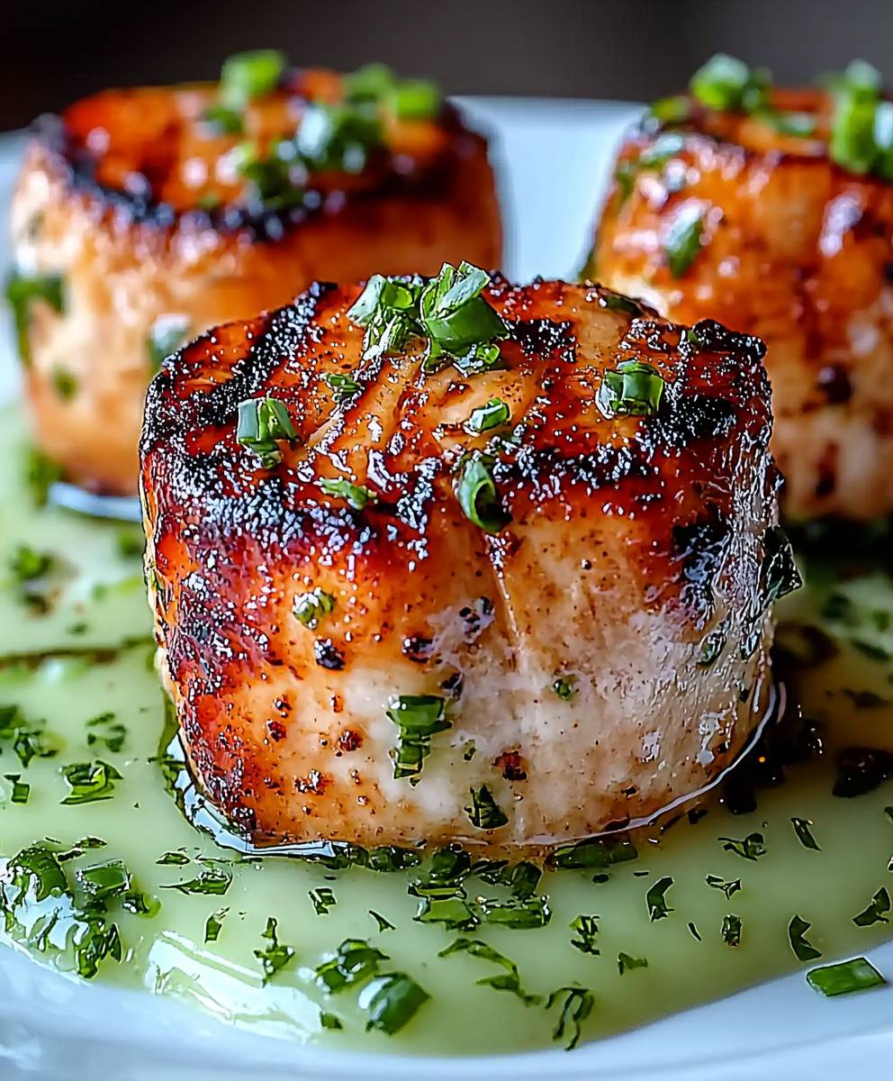 Salmon balls avocado sauce