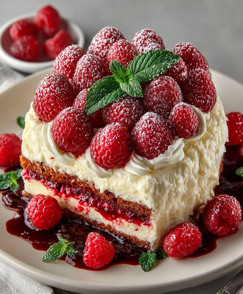 White Chocolate Raspberry Cake