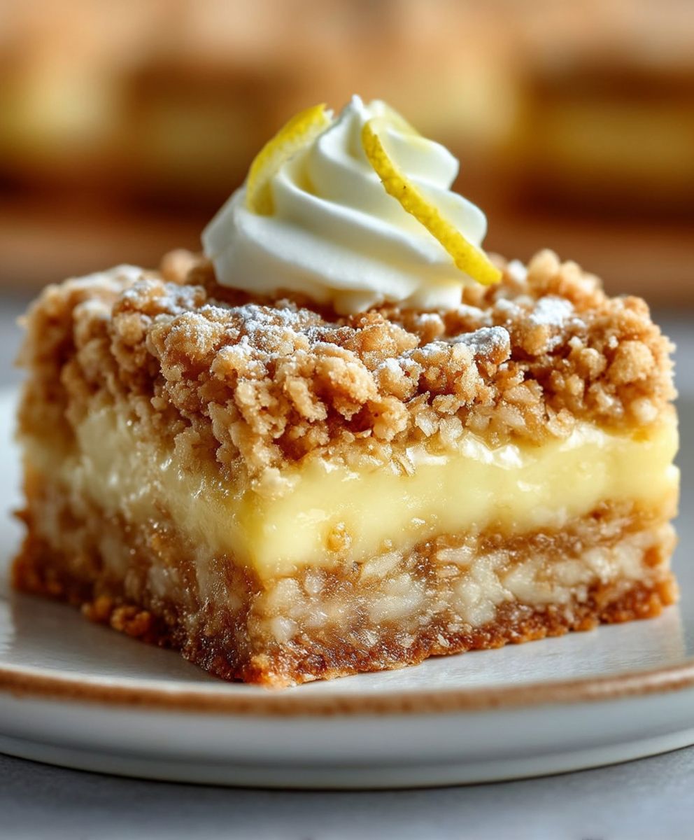 Lemon Oatmeal Crumble Bars