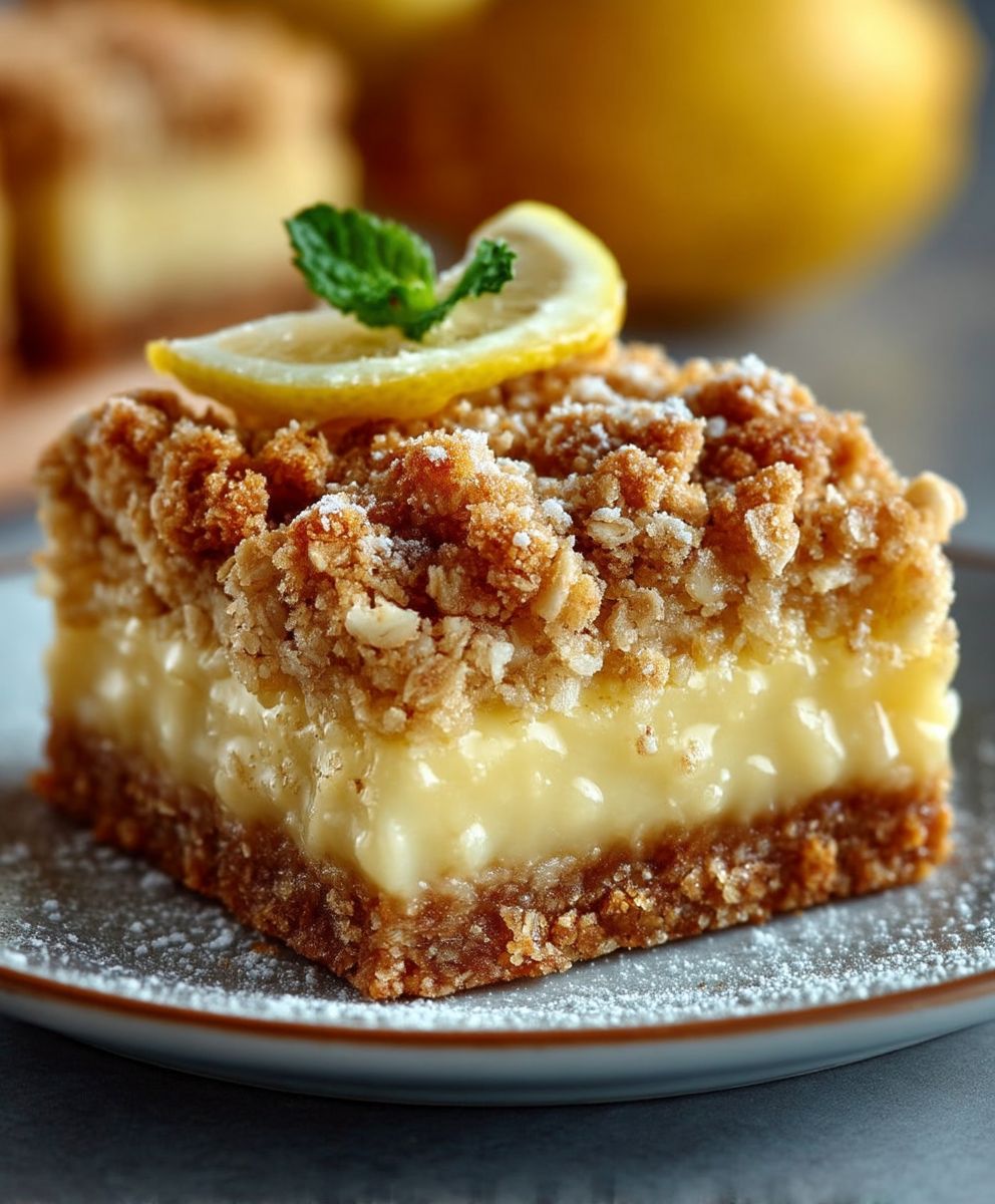 Lemon Oatmeal Crumble Bars