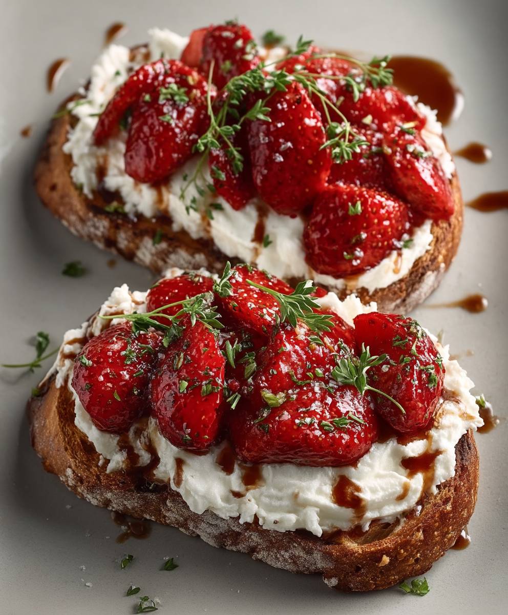 Strawberry Ricotta Toast