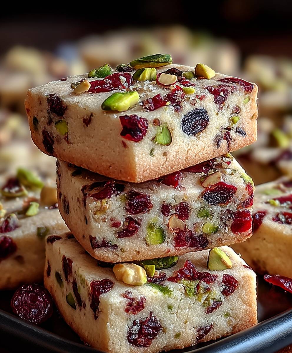 Cranberry Pistachio Shortbread