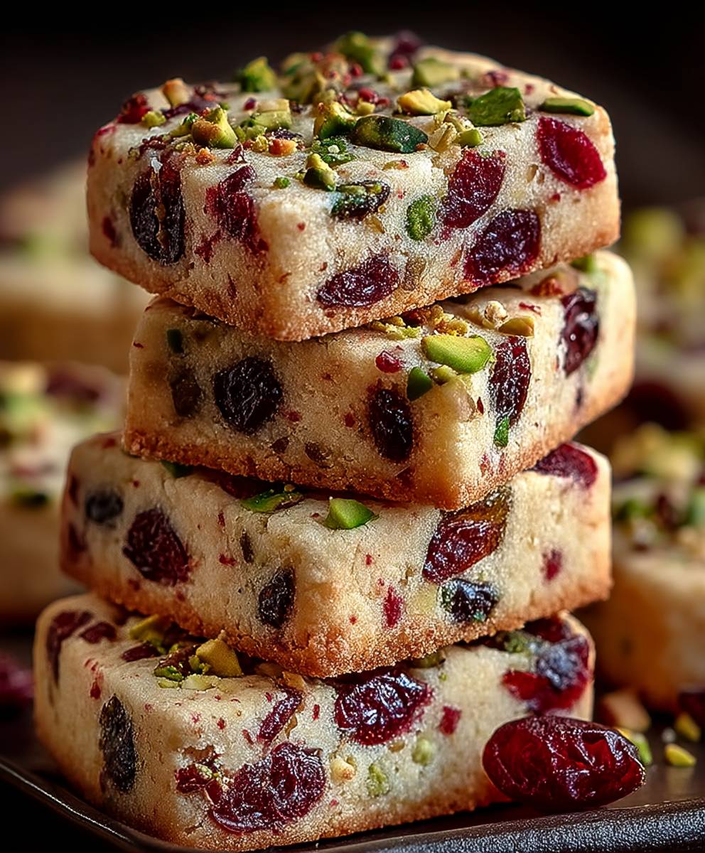 Cranberry Pistachio Shortbread