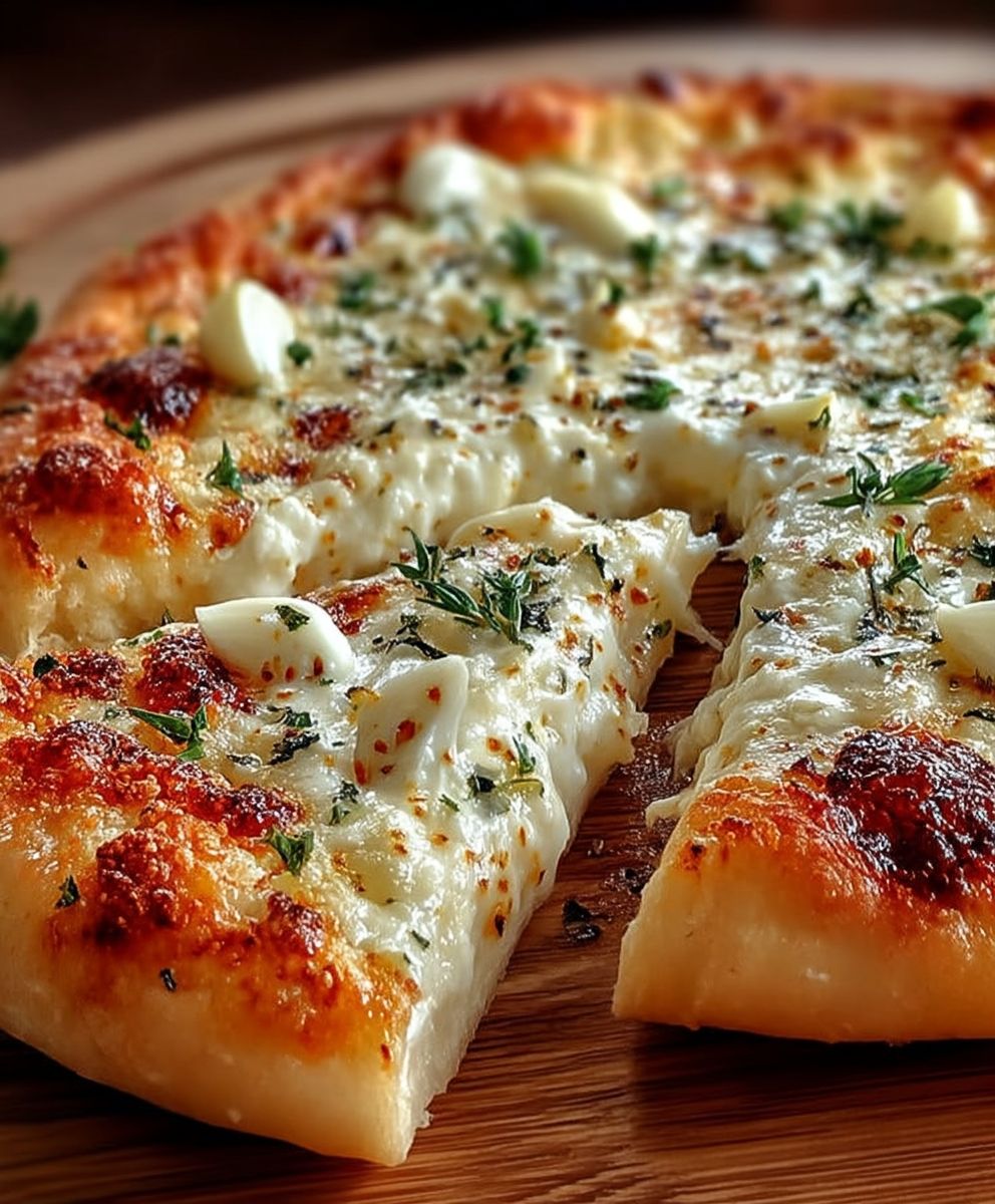 White Garlic Pizza