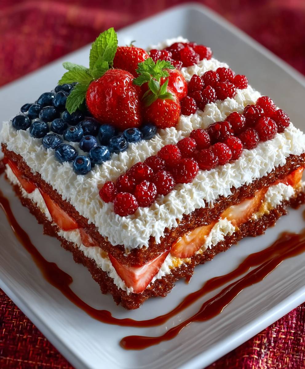 Gluten Free American Flag Cake