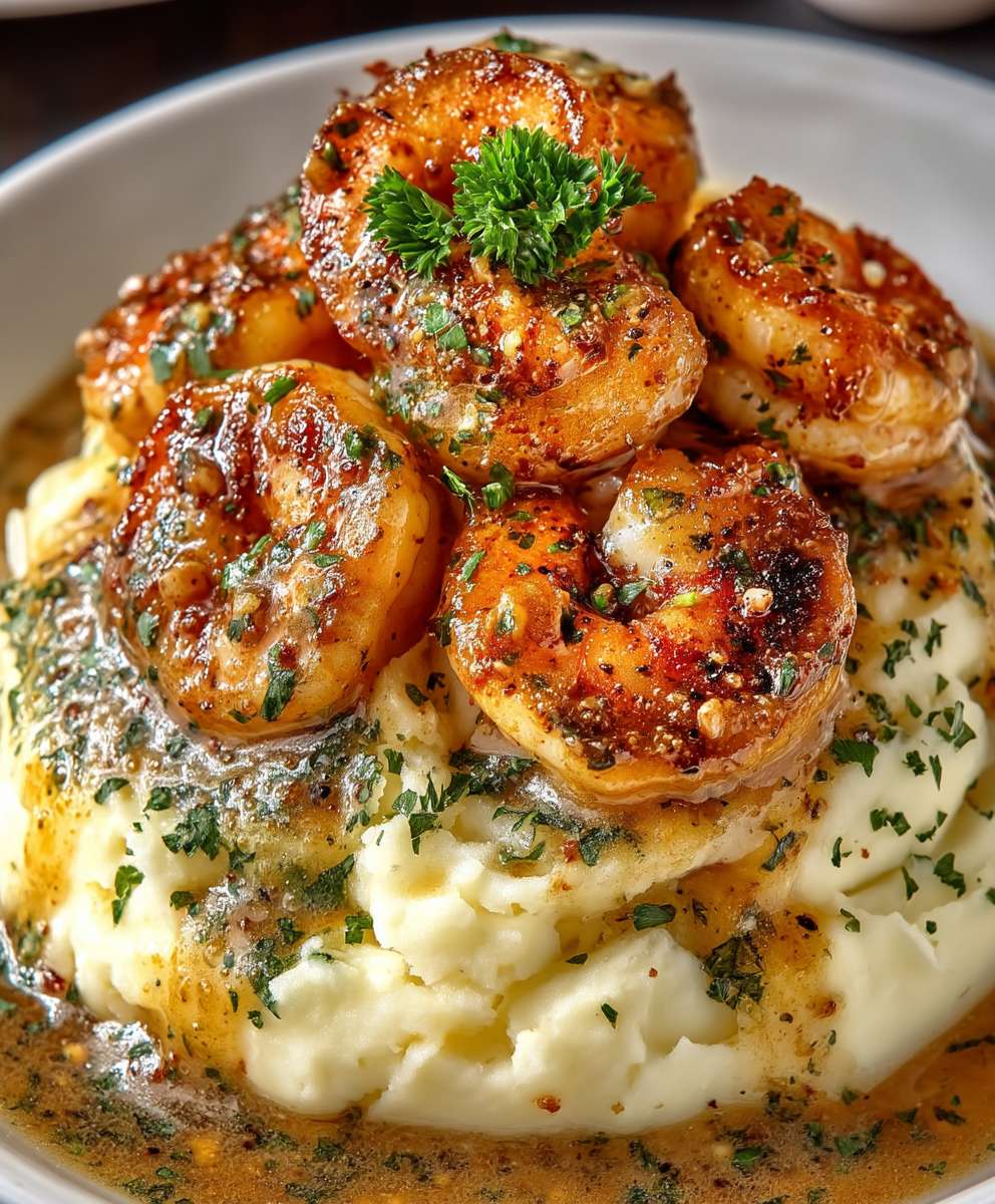 Garlic Shrimp Mashed Potatoes