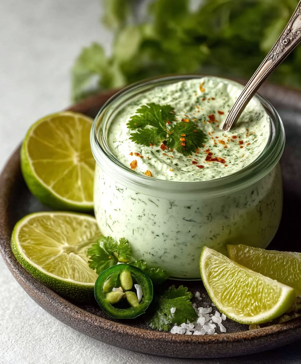 Cilantro Garlic Jalapeno Lime Sauce