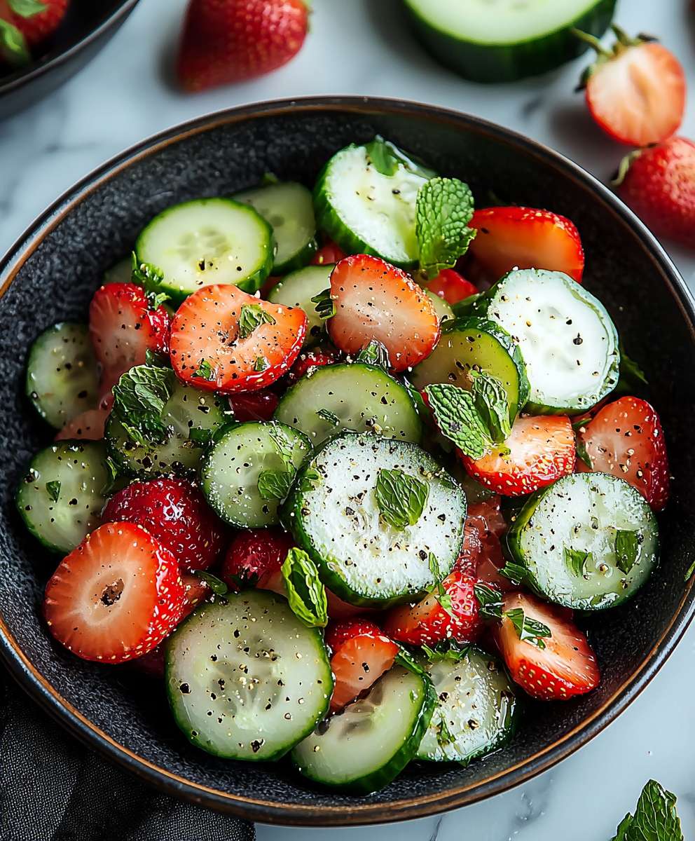 Cucumber Strawberry Salad