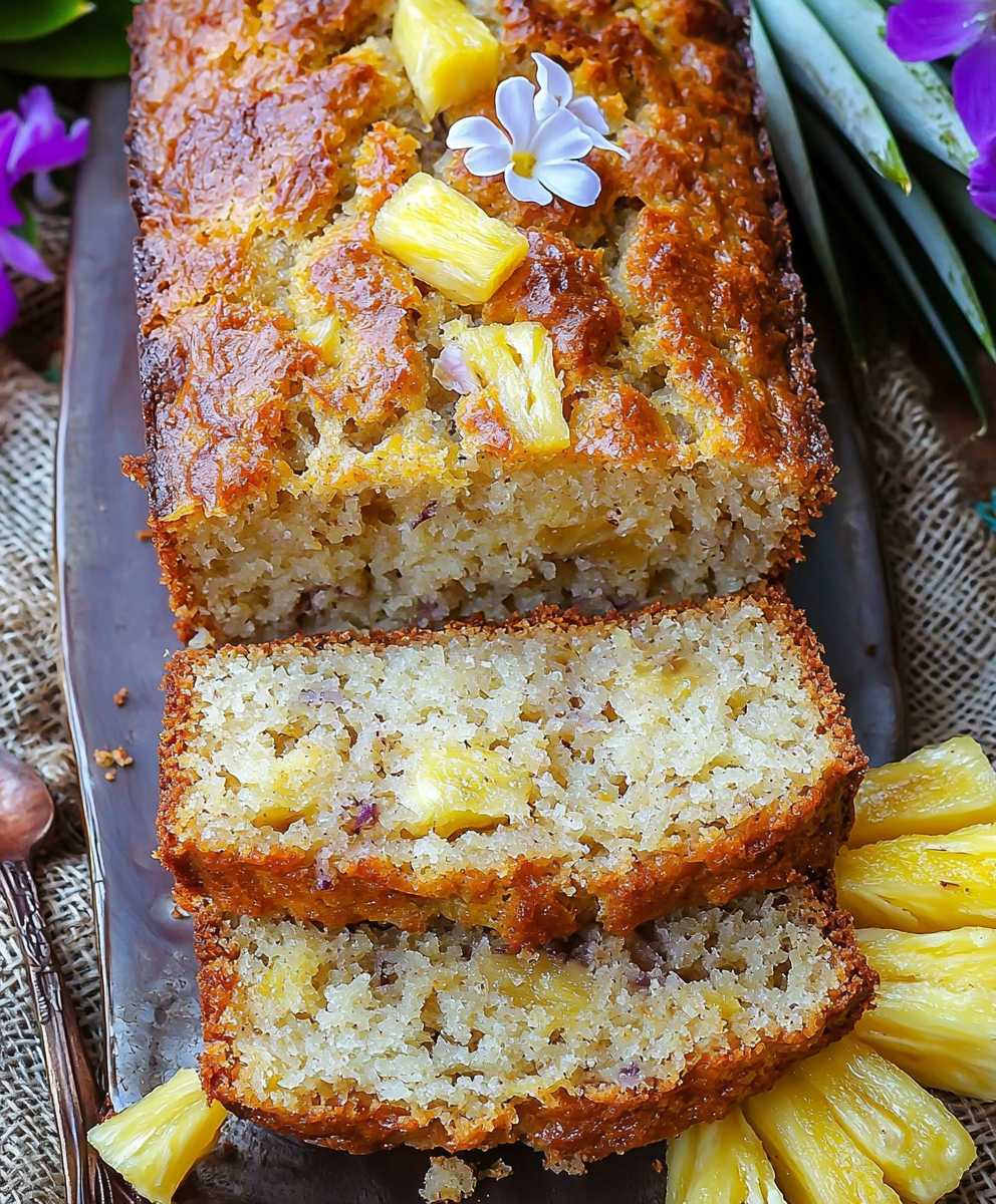 Hawaiian Banana Bread Pineapple