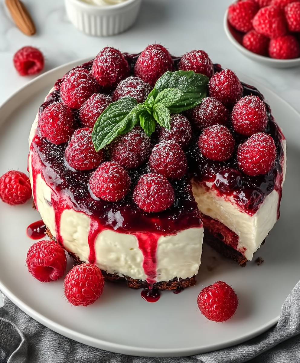 White Chocolate Raspberry Cake