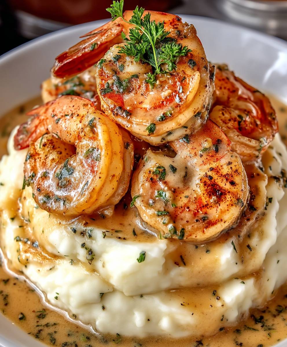 Garlic Shrimp Mashed Potatoes