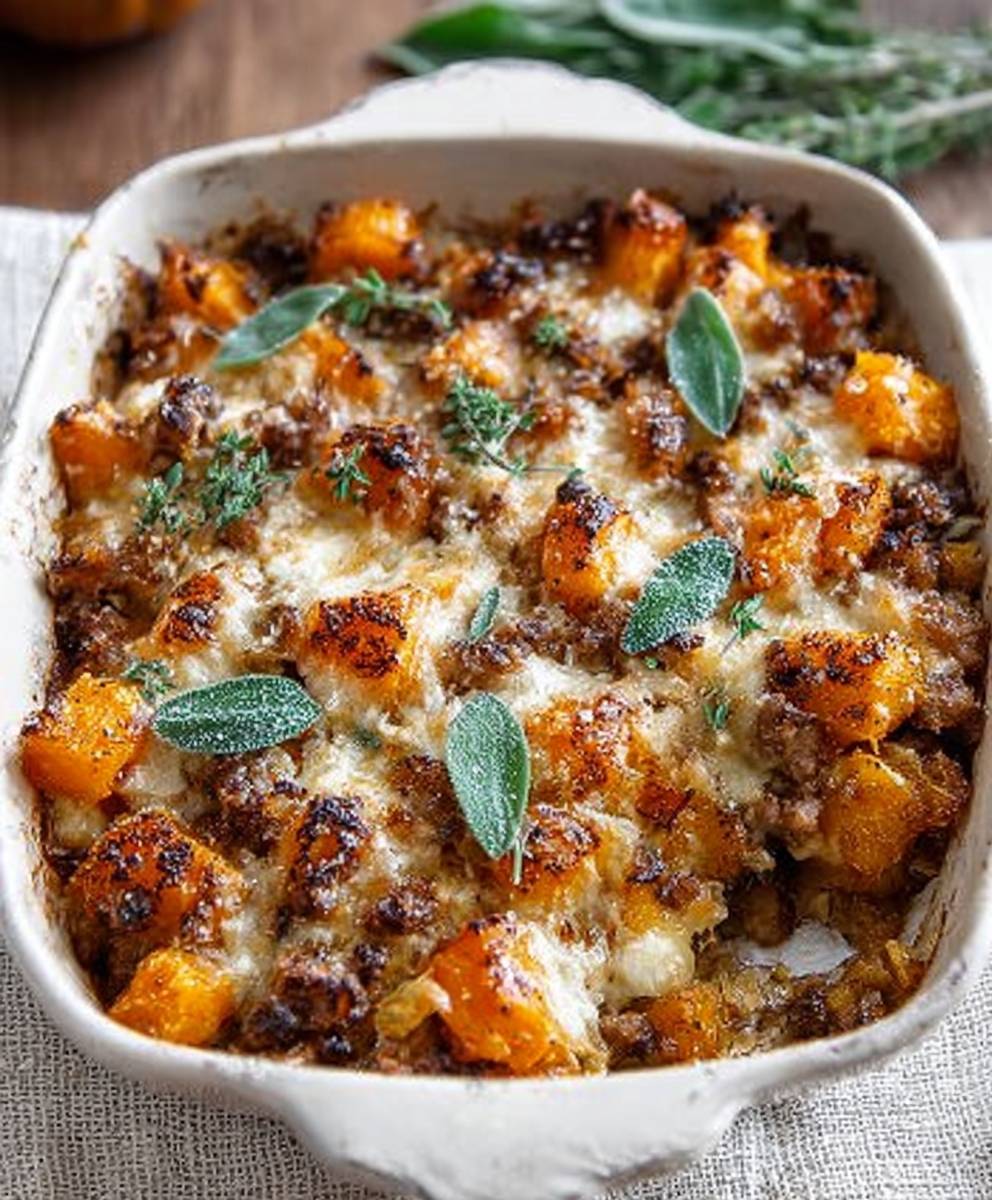 Butternut squash casserole
