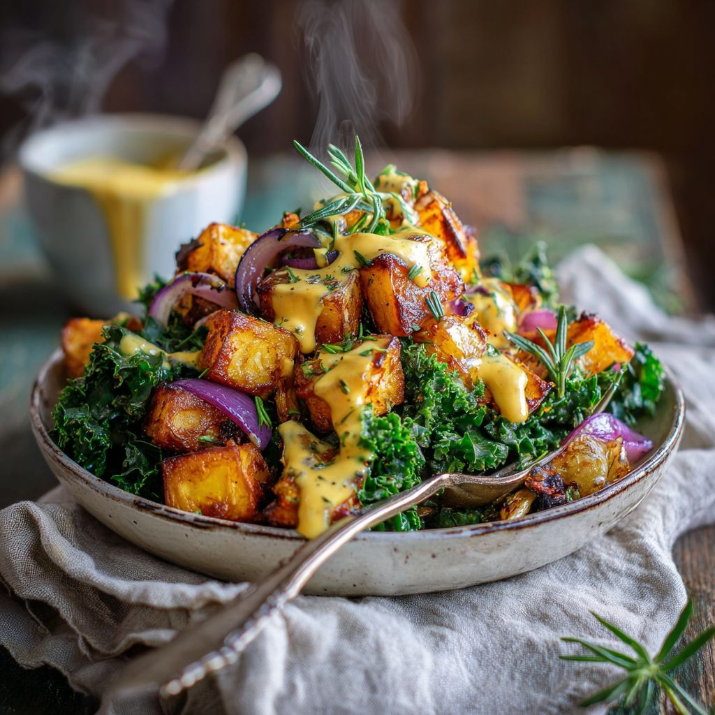 Spicy Potato Kale Bowls