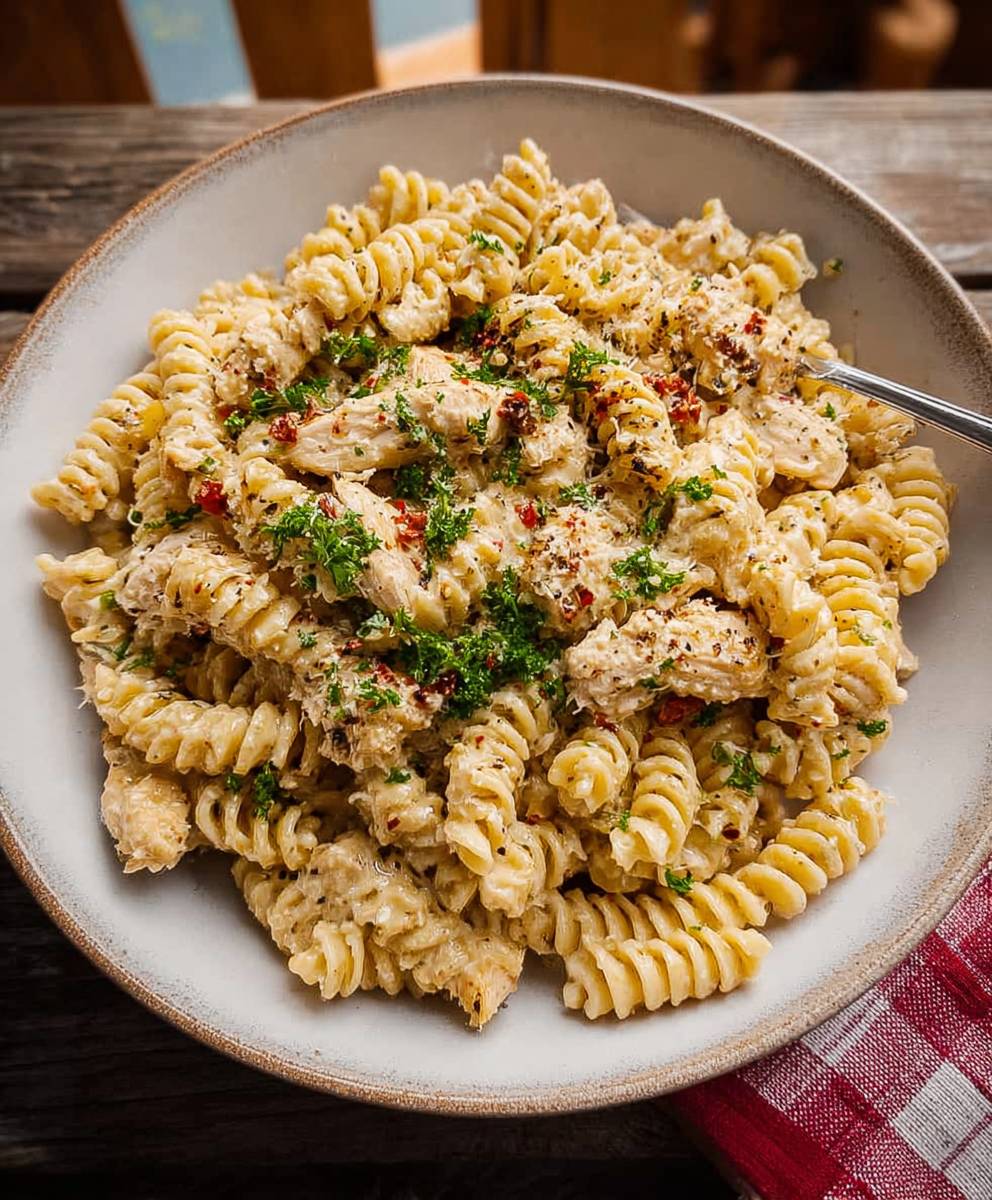 Garlic Parmesan Chicken Pasta
