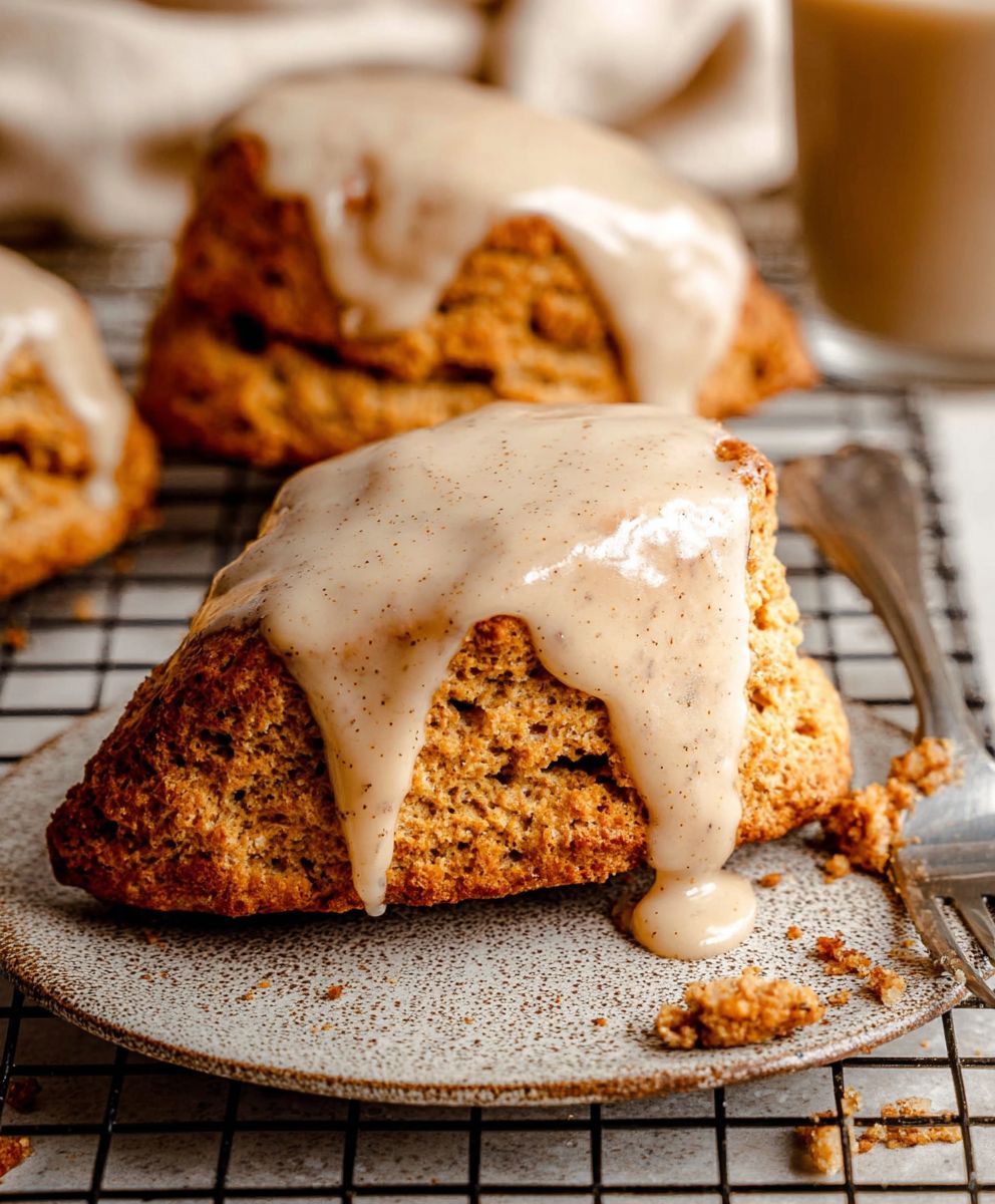 Chai Scones Maple Glaze