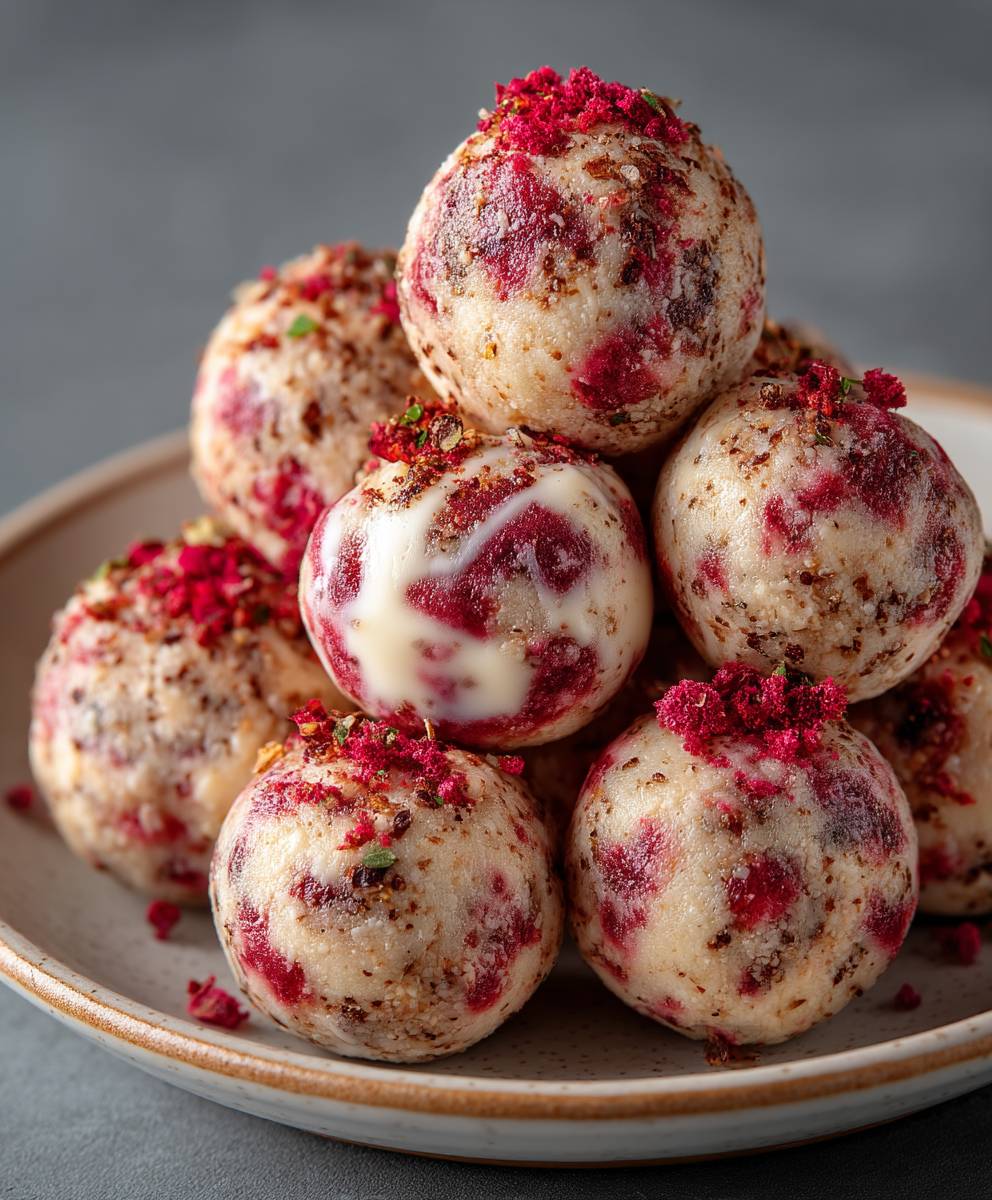 Strawberry Cheesecake Protein Balls