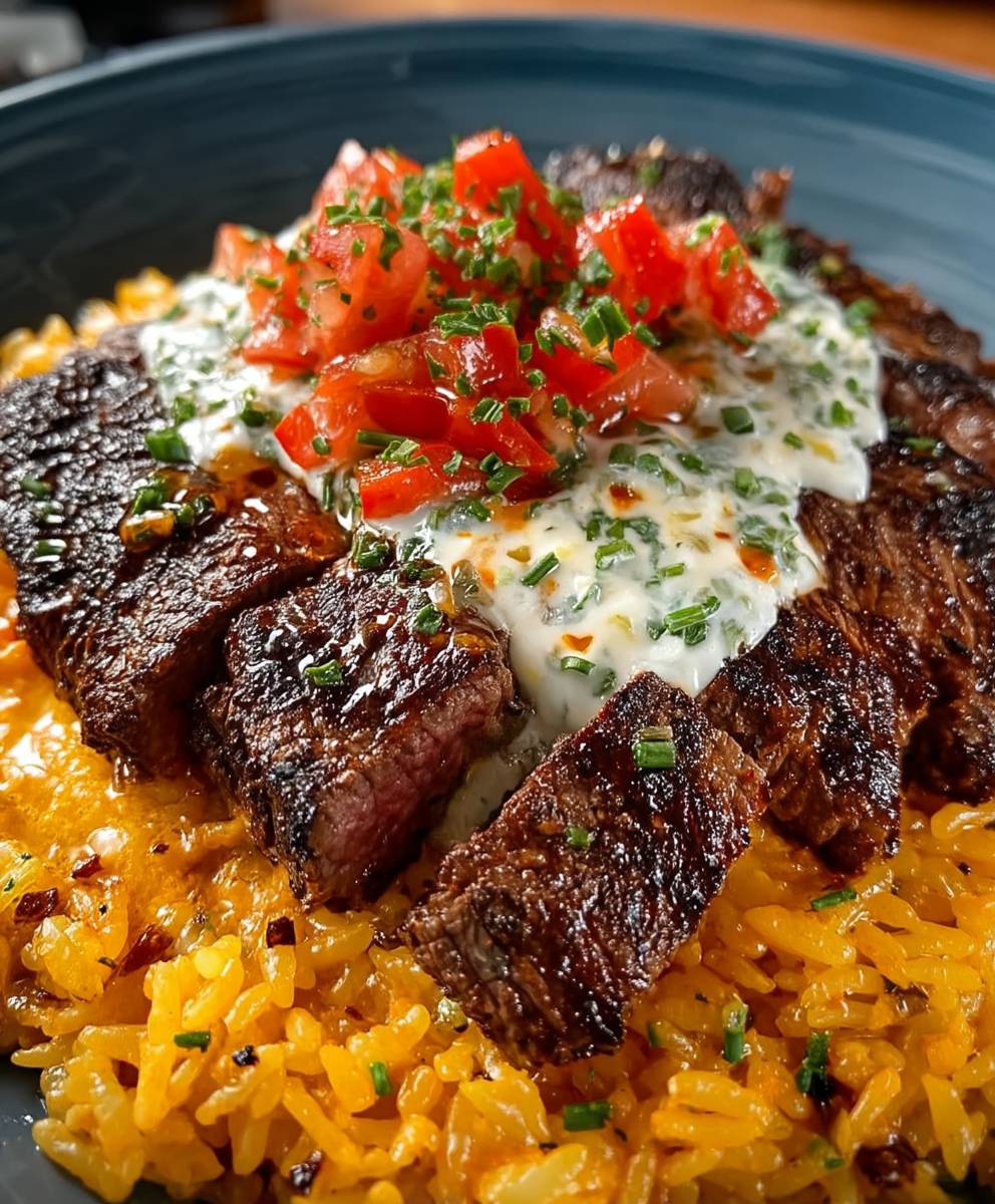 Steak Queso Rice