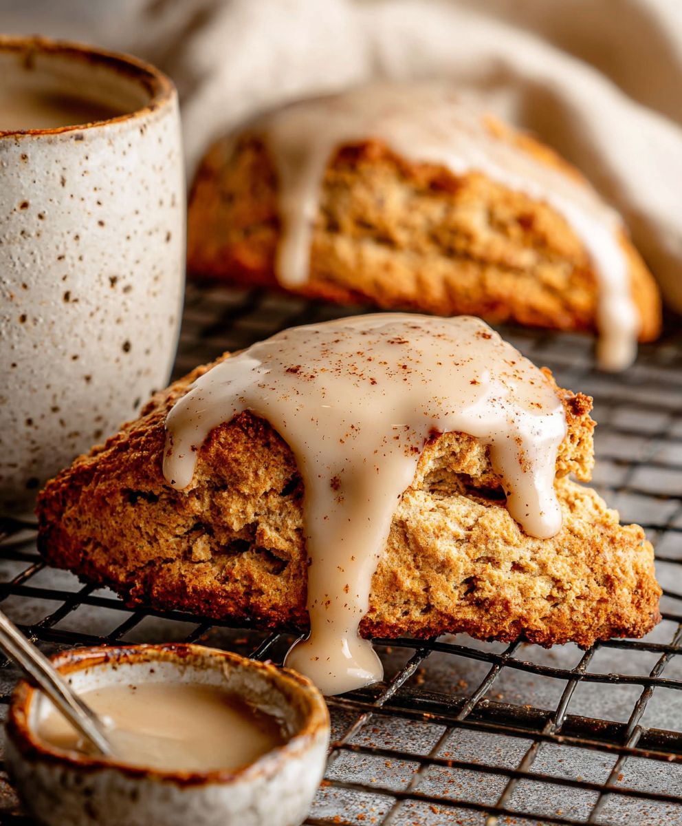 Chai Scones Maple Glaze