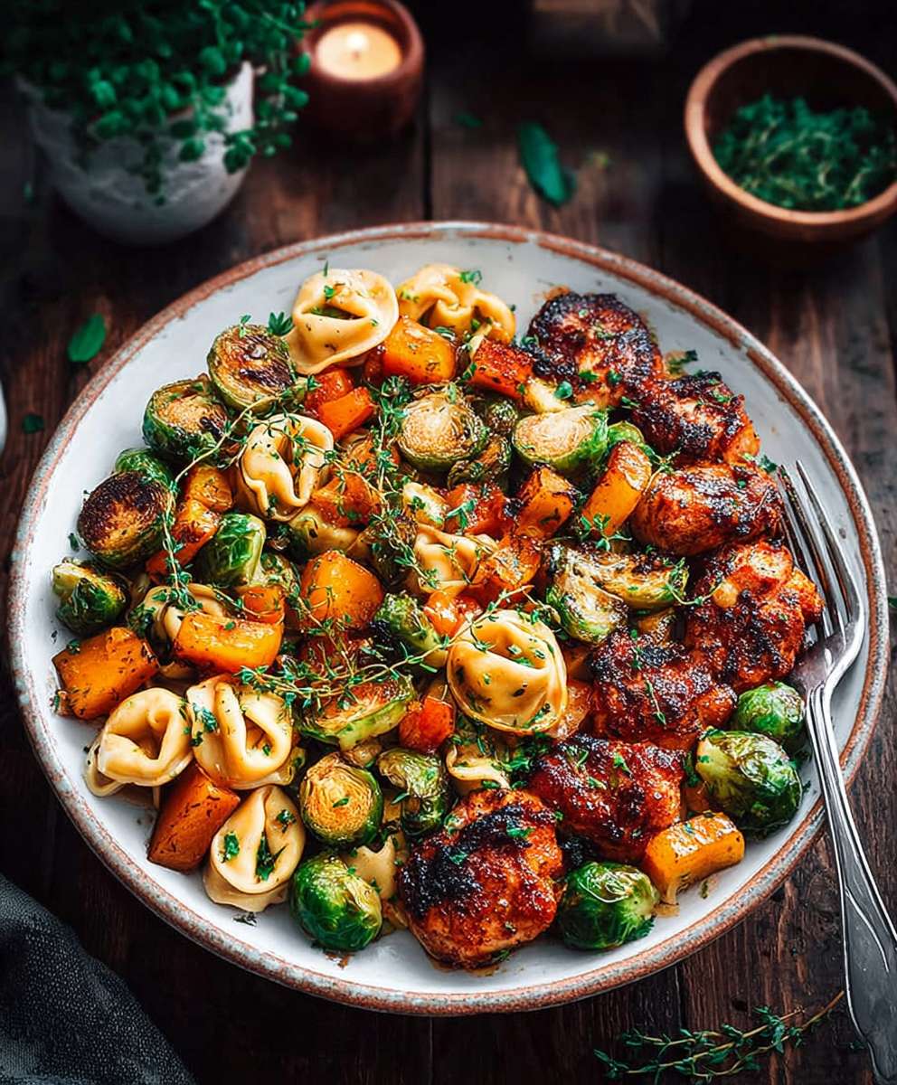 Autumn chicken roasted vegetables