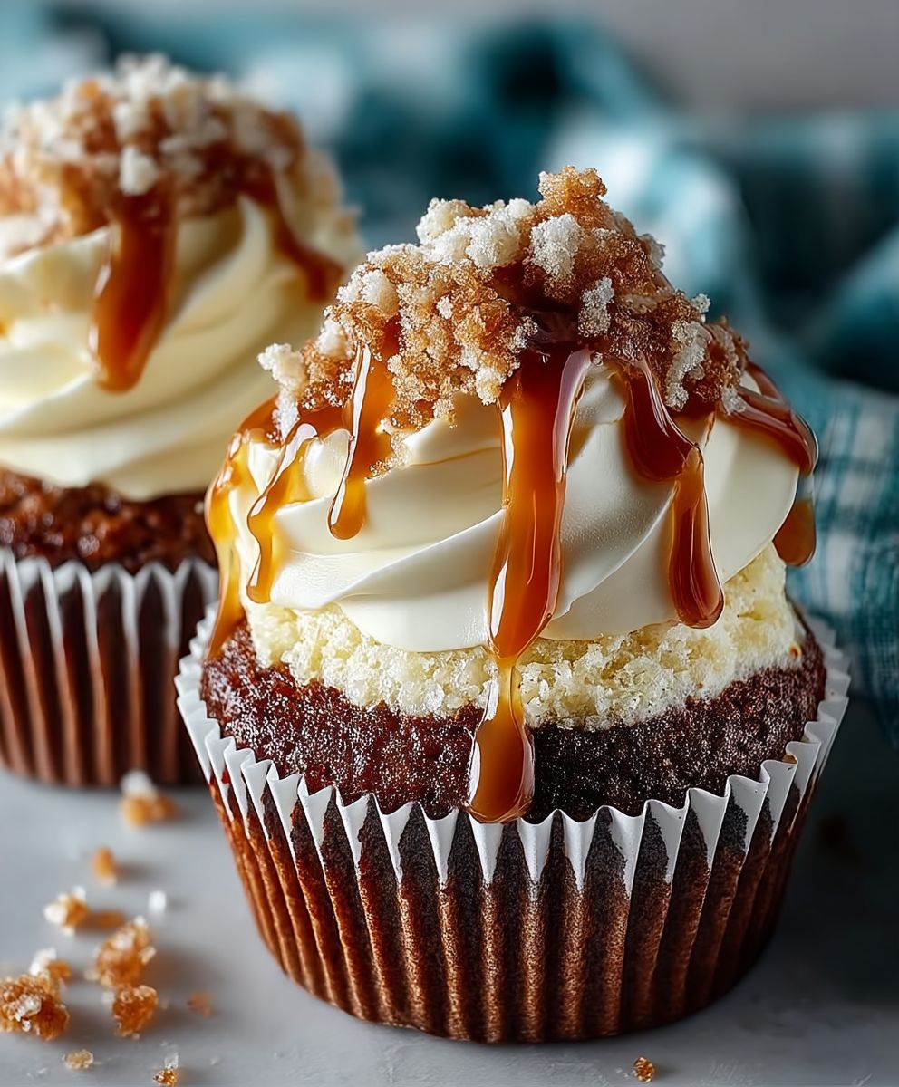 Salted Caramel Cream Cheese Cupcakes