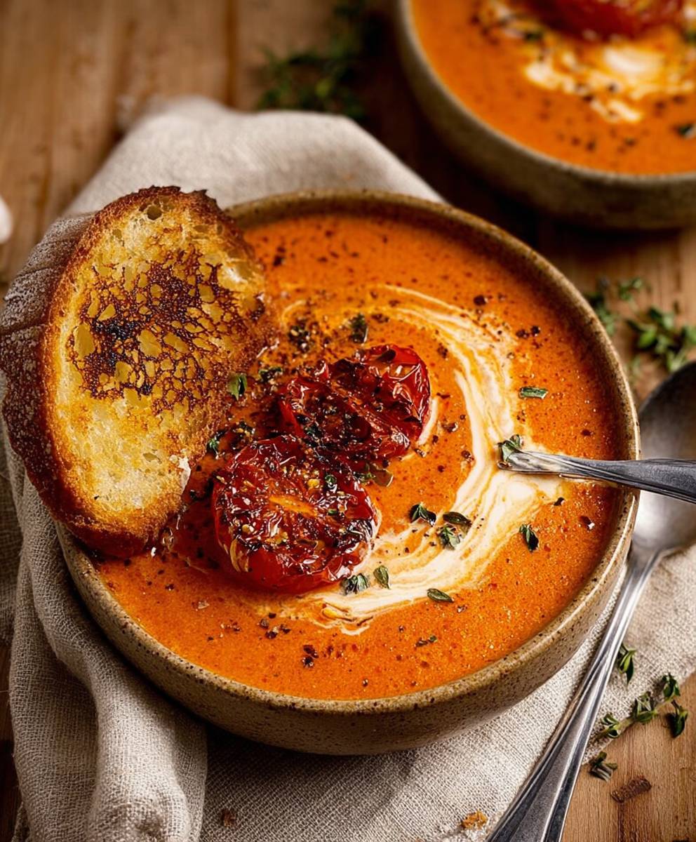 Roasted Garlic Tomato Soup