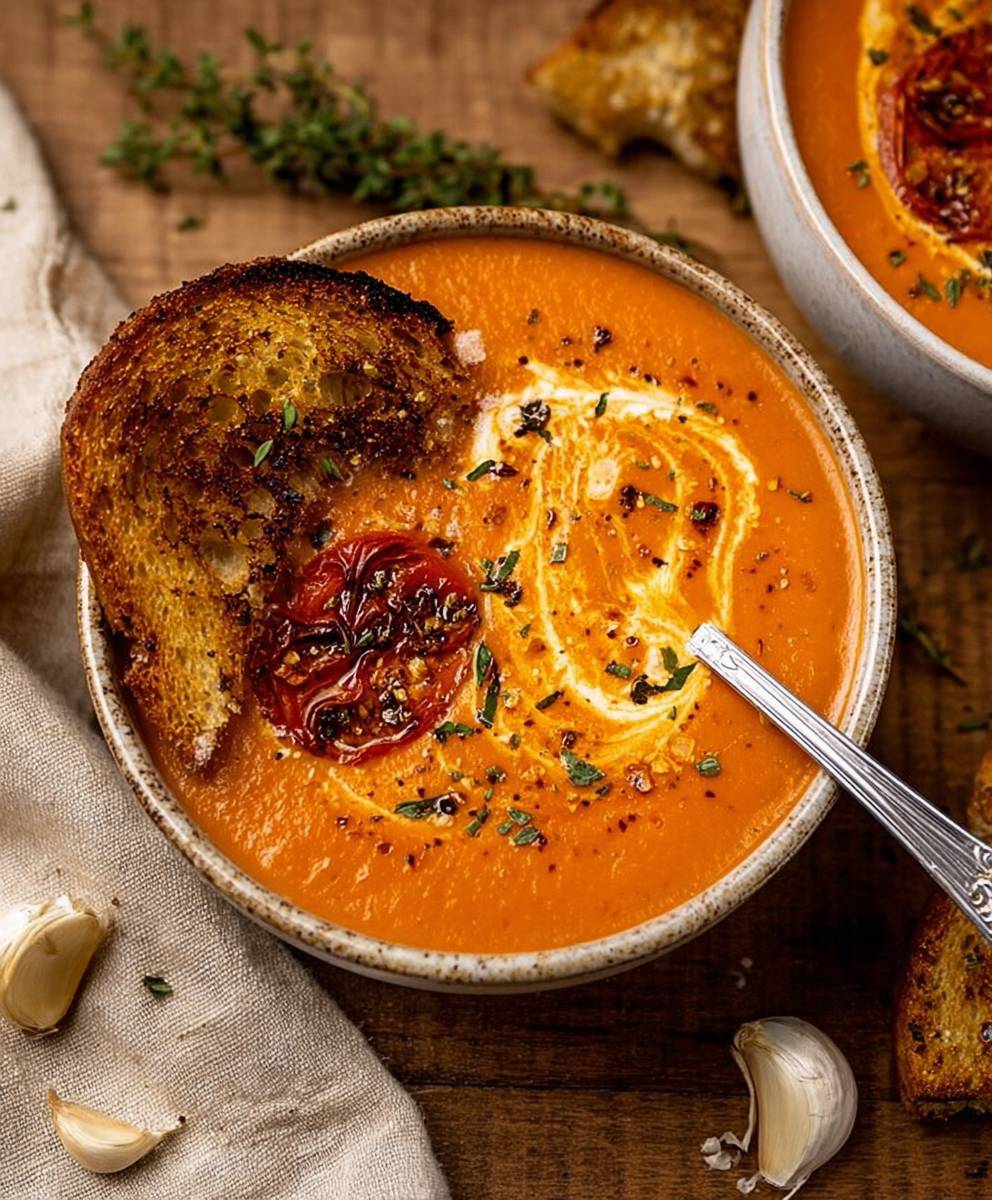 Roasted Garlic Tomato Soup