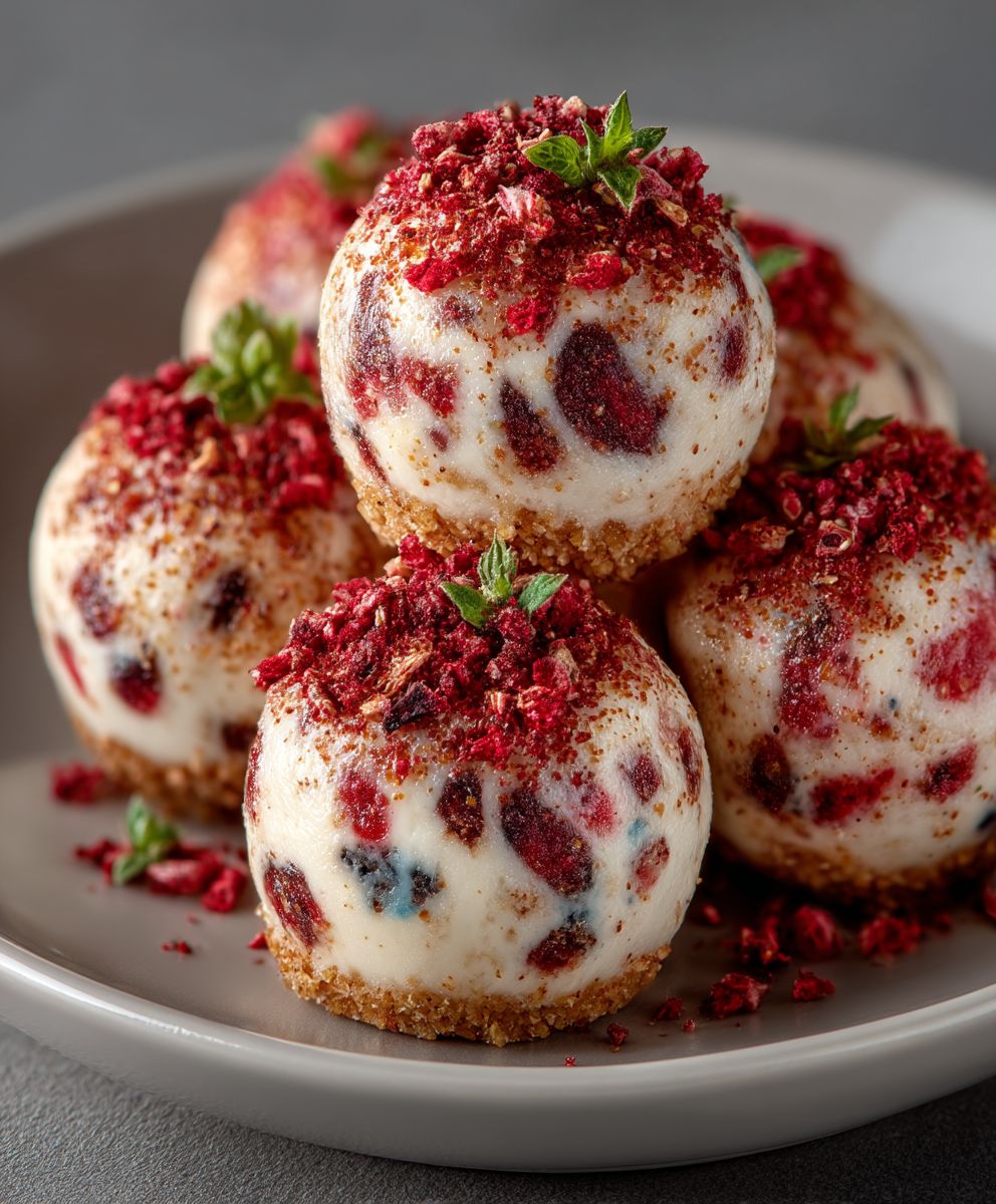 Strawberry Cheesecake Protein Balls