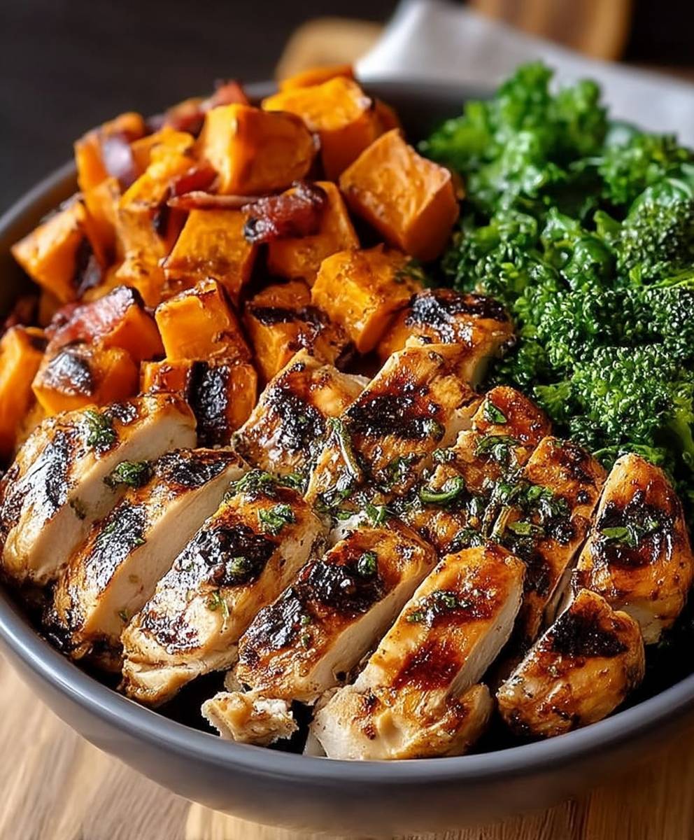 Grilled Chicken Sweet Potato Bowl
