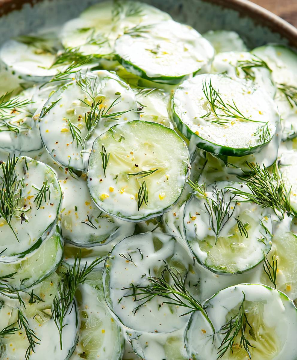 Cucumber yogurt salad