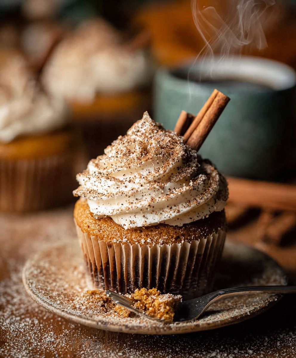 Vanilla Chai Pumpkin Cupcakes
